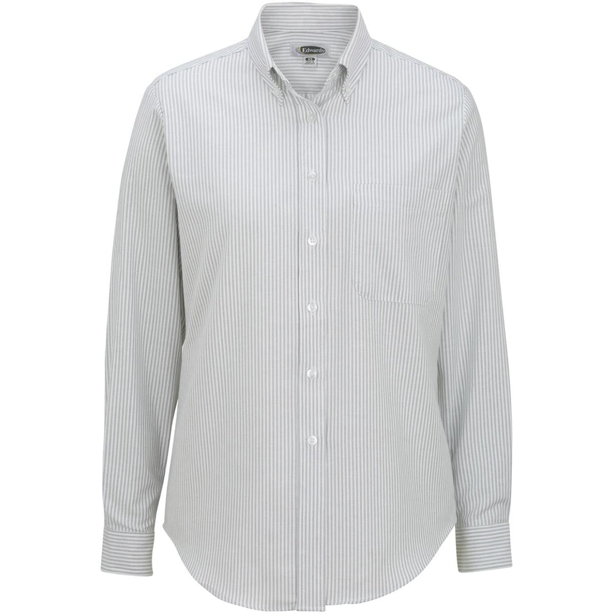no-logo Edwards Ladies Long Sleeve Oxford Shirt