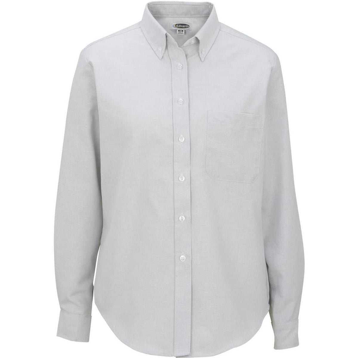 no-logo Edwards Ladies Long Sleeve Oxford Shirt