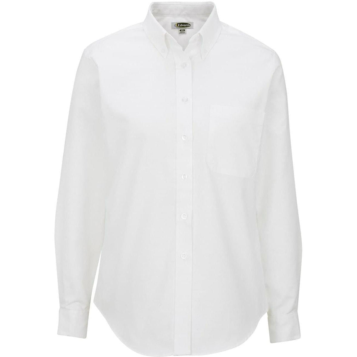 no-logo Edwards Ladies Long Sleeve Oxford Shirt