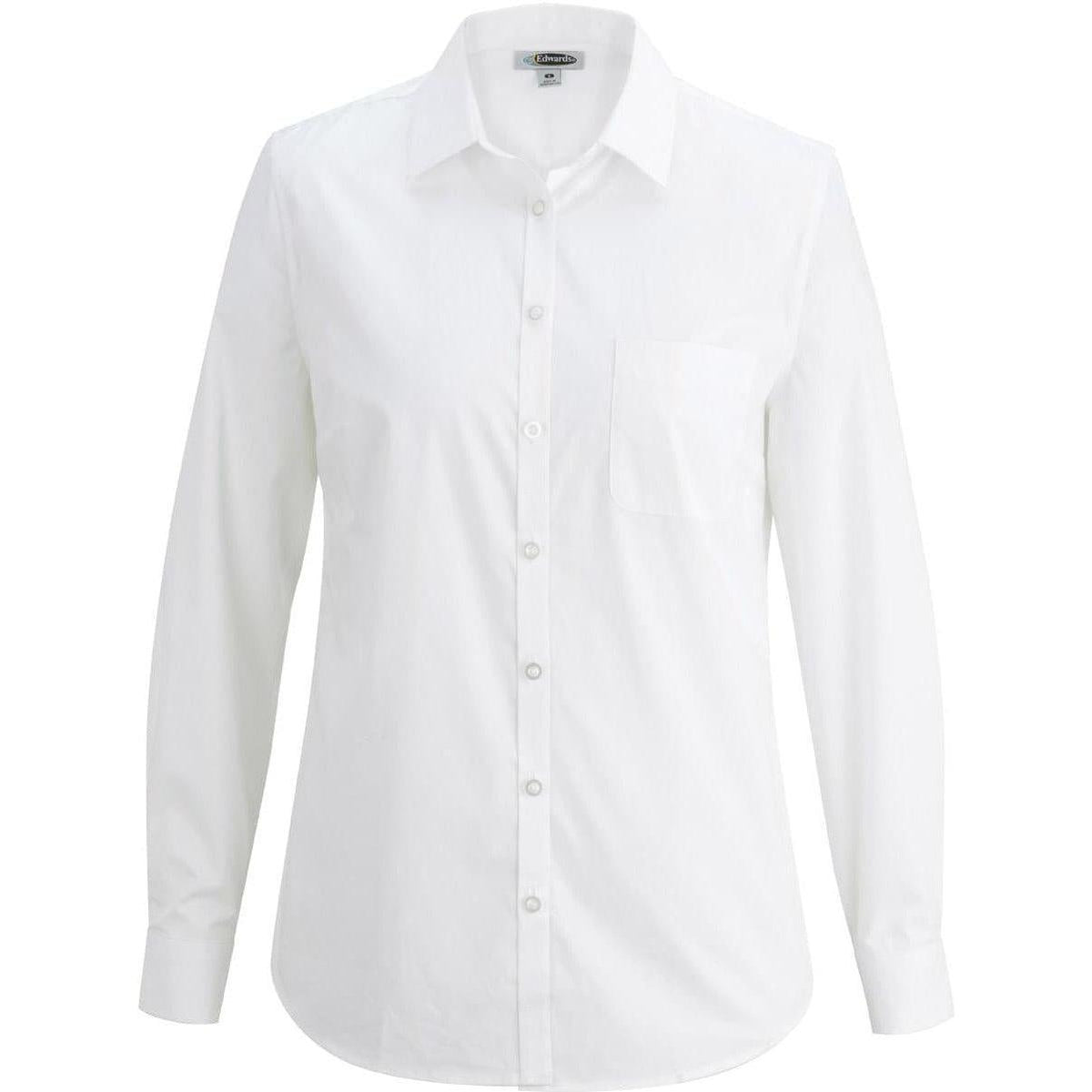 no-logo Edwards Ladies Long Sleeve Stretch Poplin Blouse