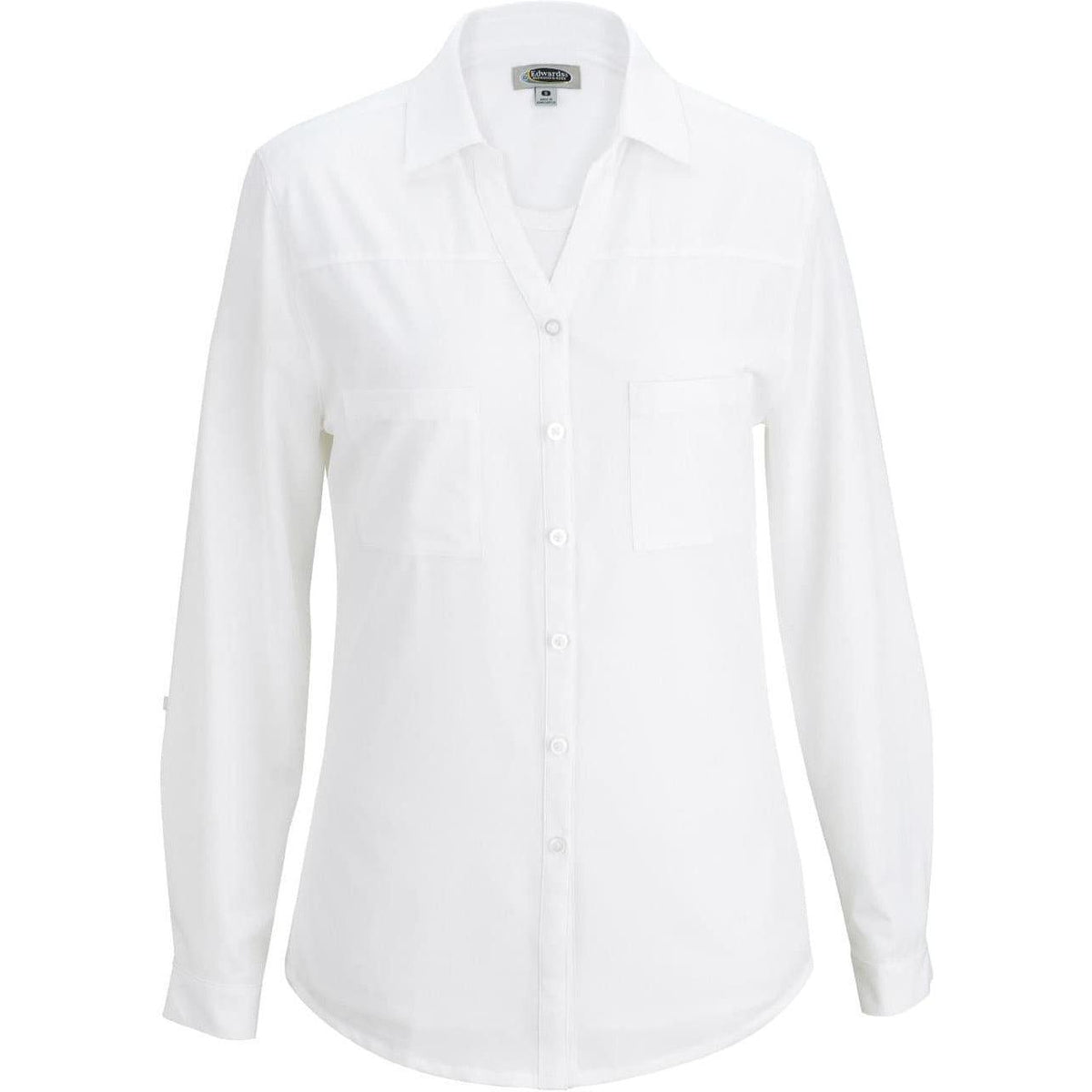 no-logo Edwards Ladies Open Neck Long Sleeve Blouse