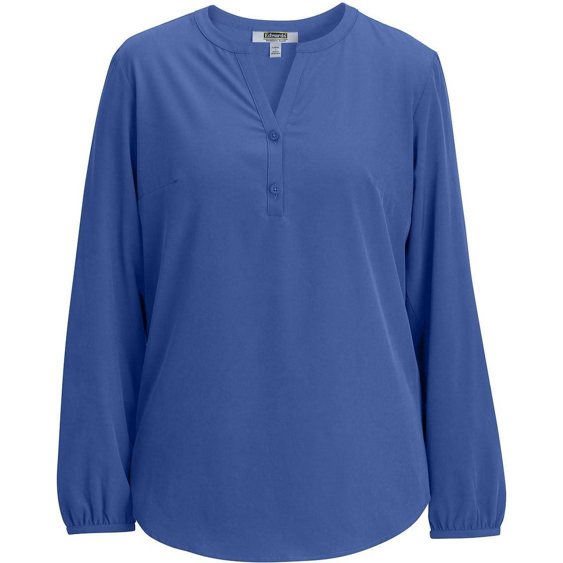 no-logo Edwards Ladies Open V Neck Long Sleeve Blouse