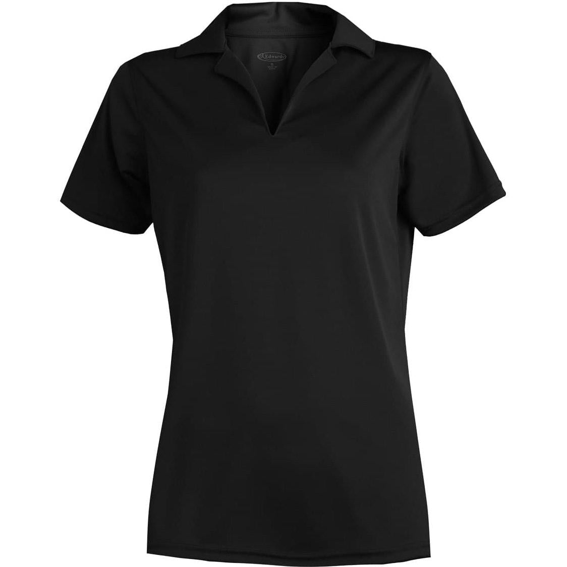 no-logo Edwards Ladies Performance Flat Knit Short Sleeve Polo
