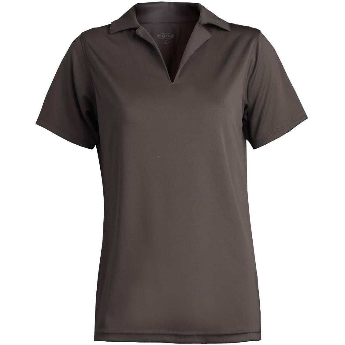 no-logo Edwards Ladies Performance Flat Knit Short Sleeve Polo