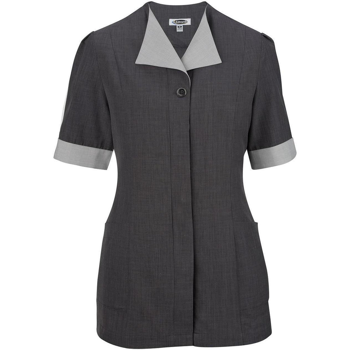 no-logo Edwards Women's Pinnacle Housekeeping Tunic-Dress Shirts-Edwards-Steel Grey-XS-Thread Logic