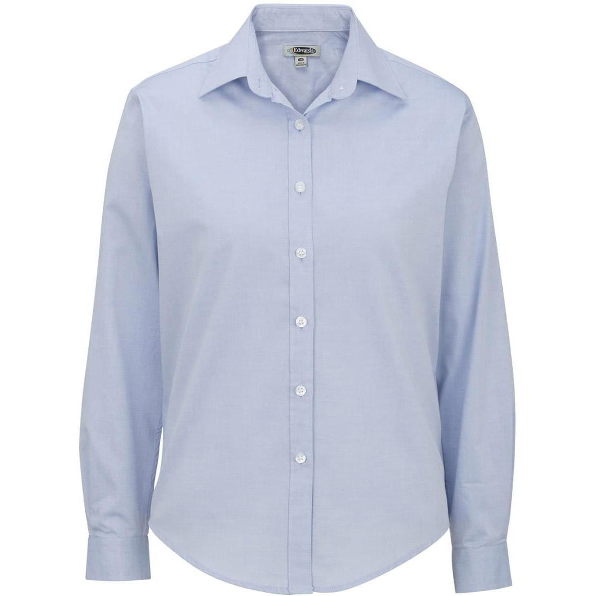 no-logo Edwards Ladies Pinpoint Oxford Shirt Long Sleeve