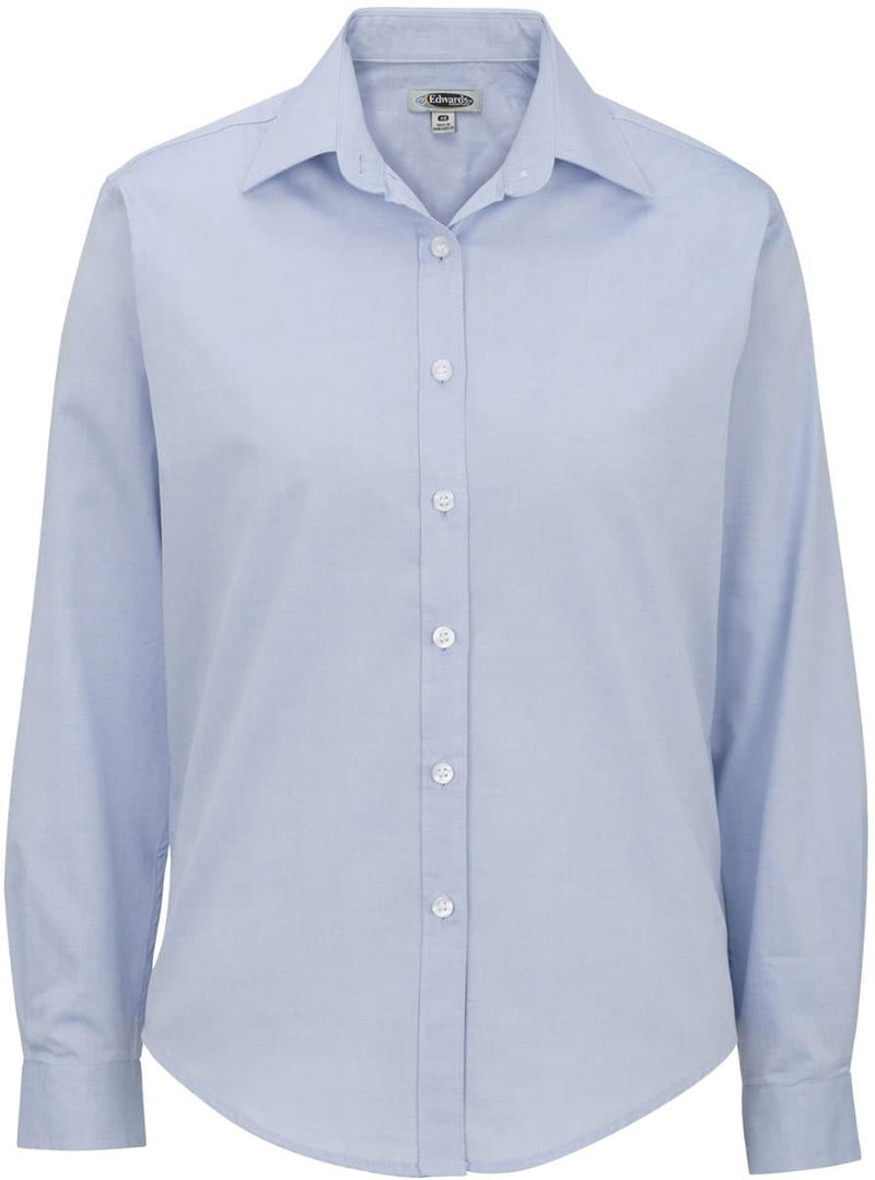 Edwards Ladies Pinpoint Oxford Shirt Long Sleeve