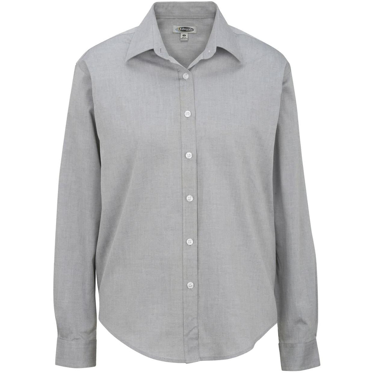 no-logo Edwards Ladies Pinpoint Oxford Shirt Long Sleeve