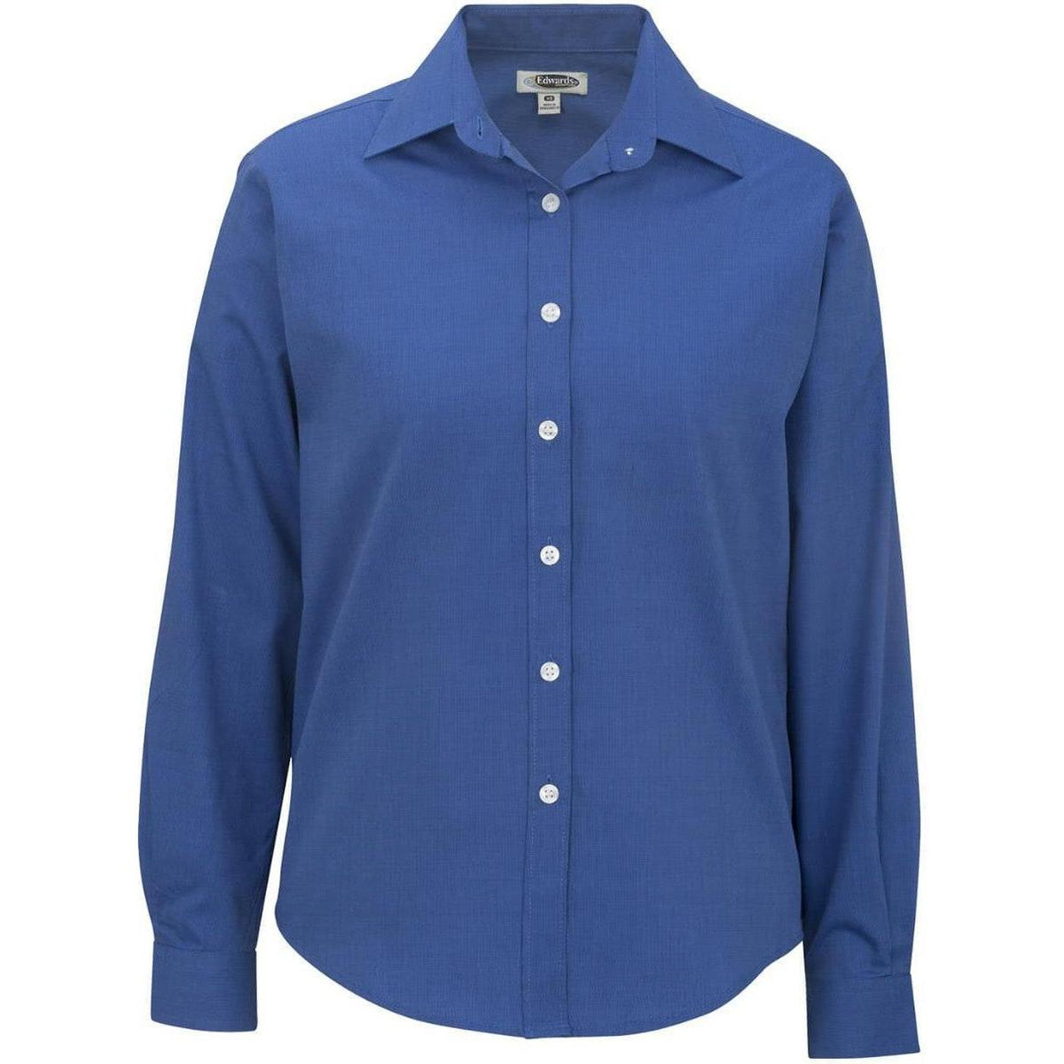no-logo Edwards Ladies Pinpoint Oxford Shirt Long Sleeve