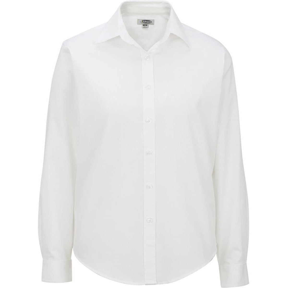 no-logo Edwards Ladies Pinpoint Oxford Shirt Long Sleeve