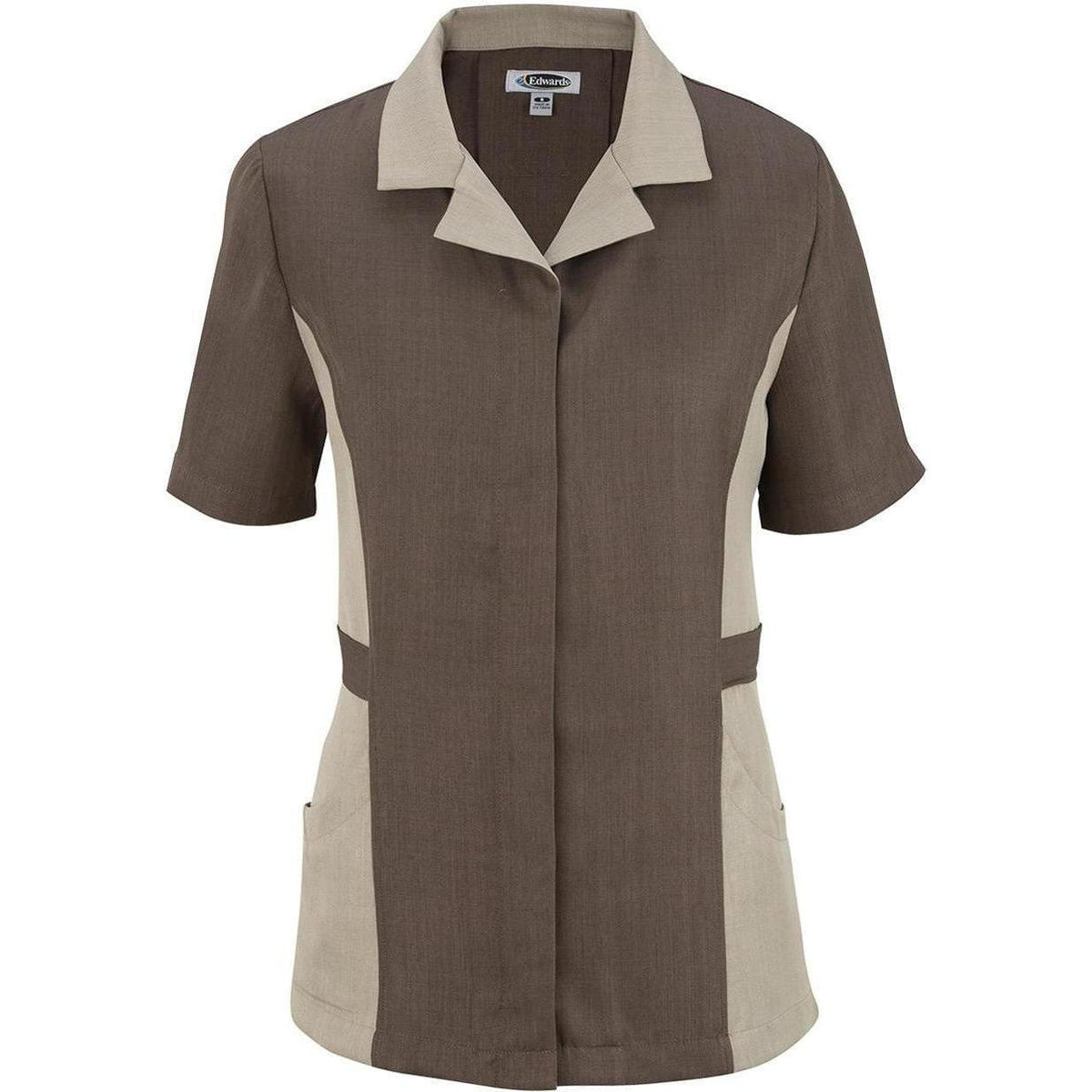 no-logo Edwards Women's Premier Housekeeping Tunic-Ladies Uniform Dress Shirts-Edwards-Chestnut-XS-Thread Logic