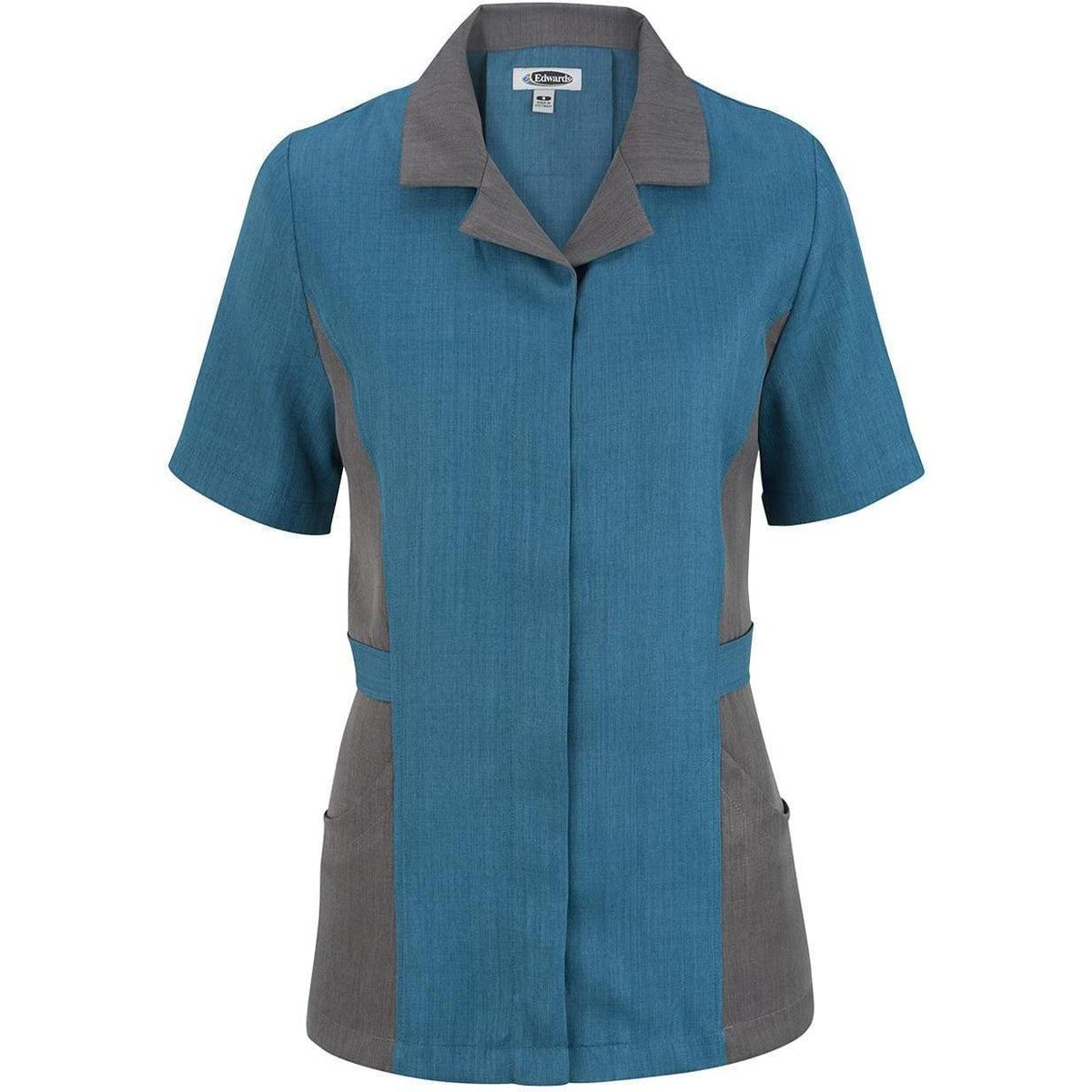 no-logo Edwards Women's Premier Housekeeping Tunic-Ladies Uniform Dress Shirts-Edwards-Imperial Blue-XS-Thread Logic