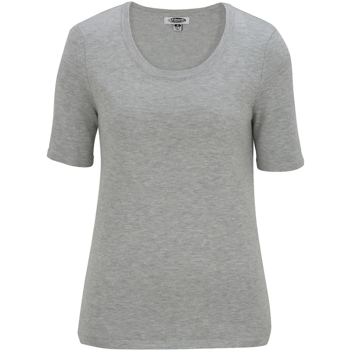 logo-left Edwards Ladies Short Sleeve Scoop Neck Sweater