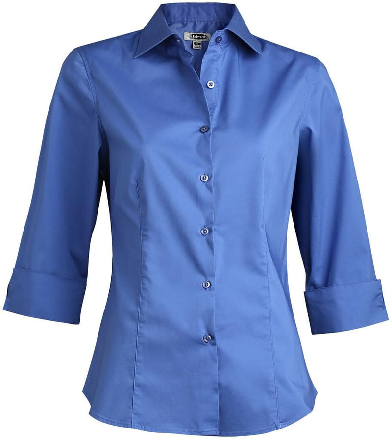 Edwards Ladies Tailored Full Placket Stretch Blouse