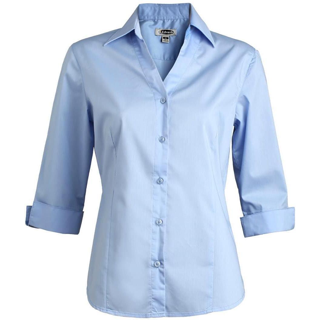 no-logo Edwards Ladies Tailored V Neck Stretch Blouse