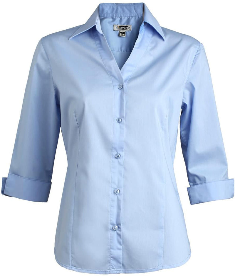 Edwards Ladies Tailored V Neck Stretch Blouse