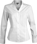 Edwards Ladies Tailored V Neck Stretch Blouse Long Sleeve