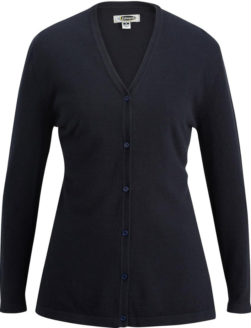 Edwards Ladies V-Neck Fine Gauge Long Cardigan Sweater