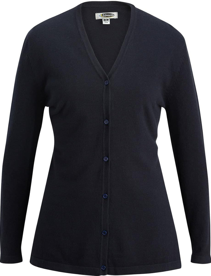 OUTLET-Edwards Ladies V-Neck Fine Gauge Long Cardigan Sweater