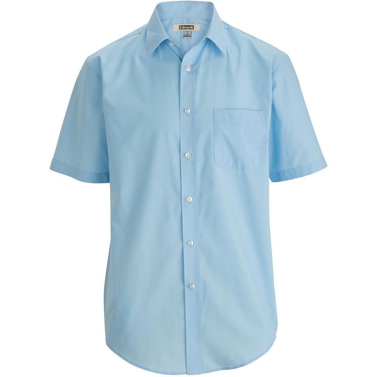 no-logo Edwards Mens Essential Broadcloth Shirt Short Sleeve