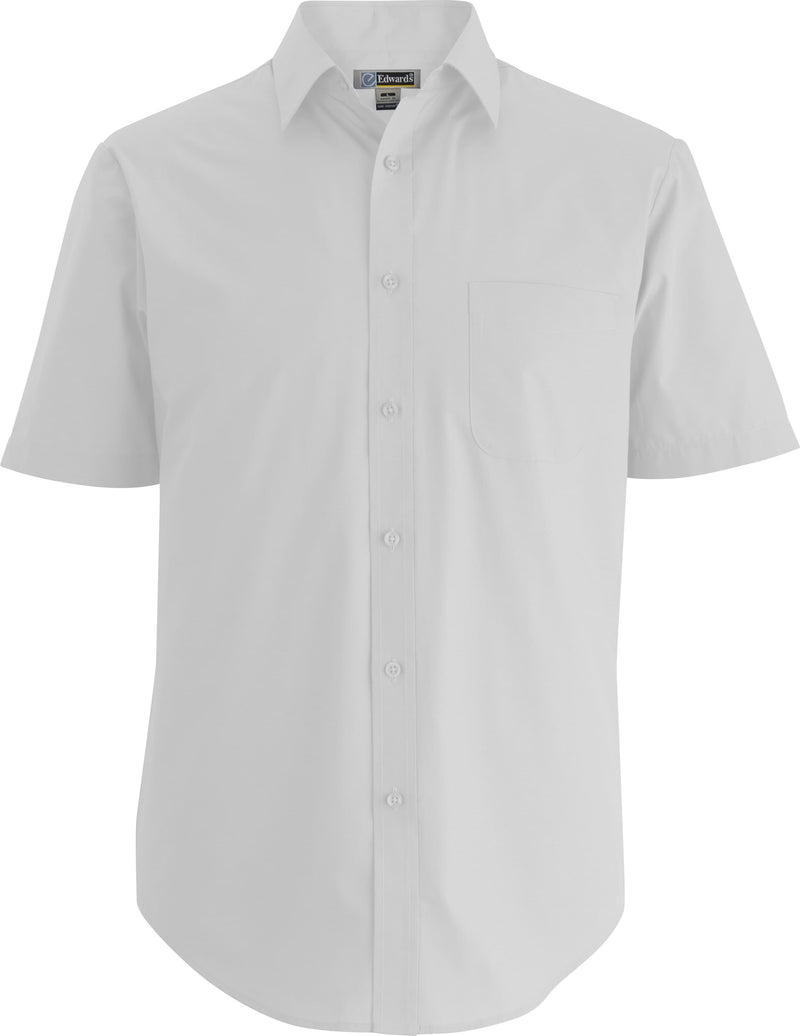 Edwards Mens Essential Broadcloth Shirt Short Sleeve