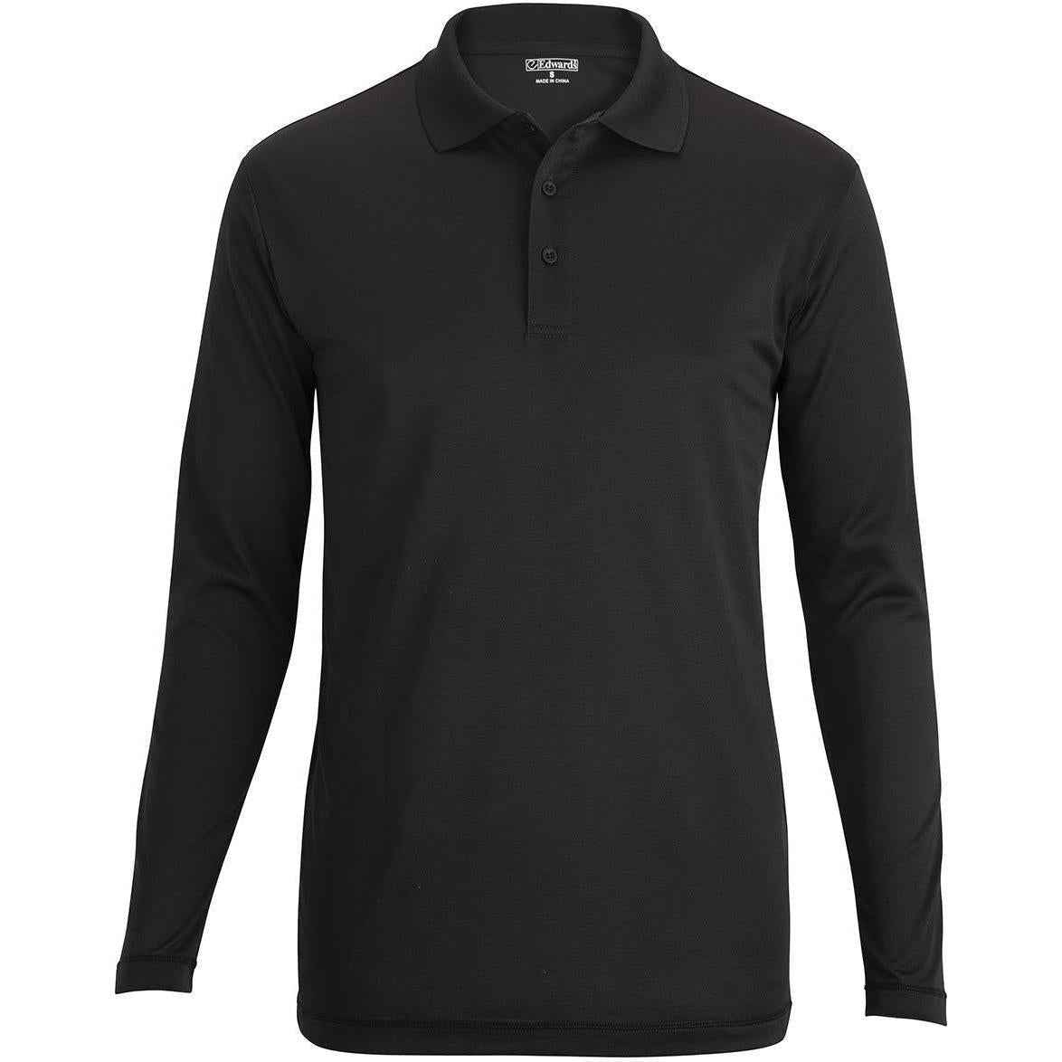 no-logo Edwards Mini Pique Snag Proof Long Sleeve Polo