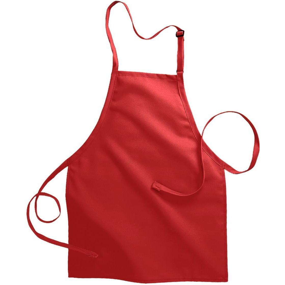 no-logo Edwards No Pocket Bib Apron-APRONS-Edwards-Red-1 Size-Thread Logic