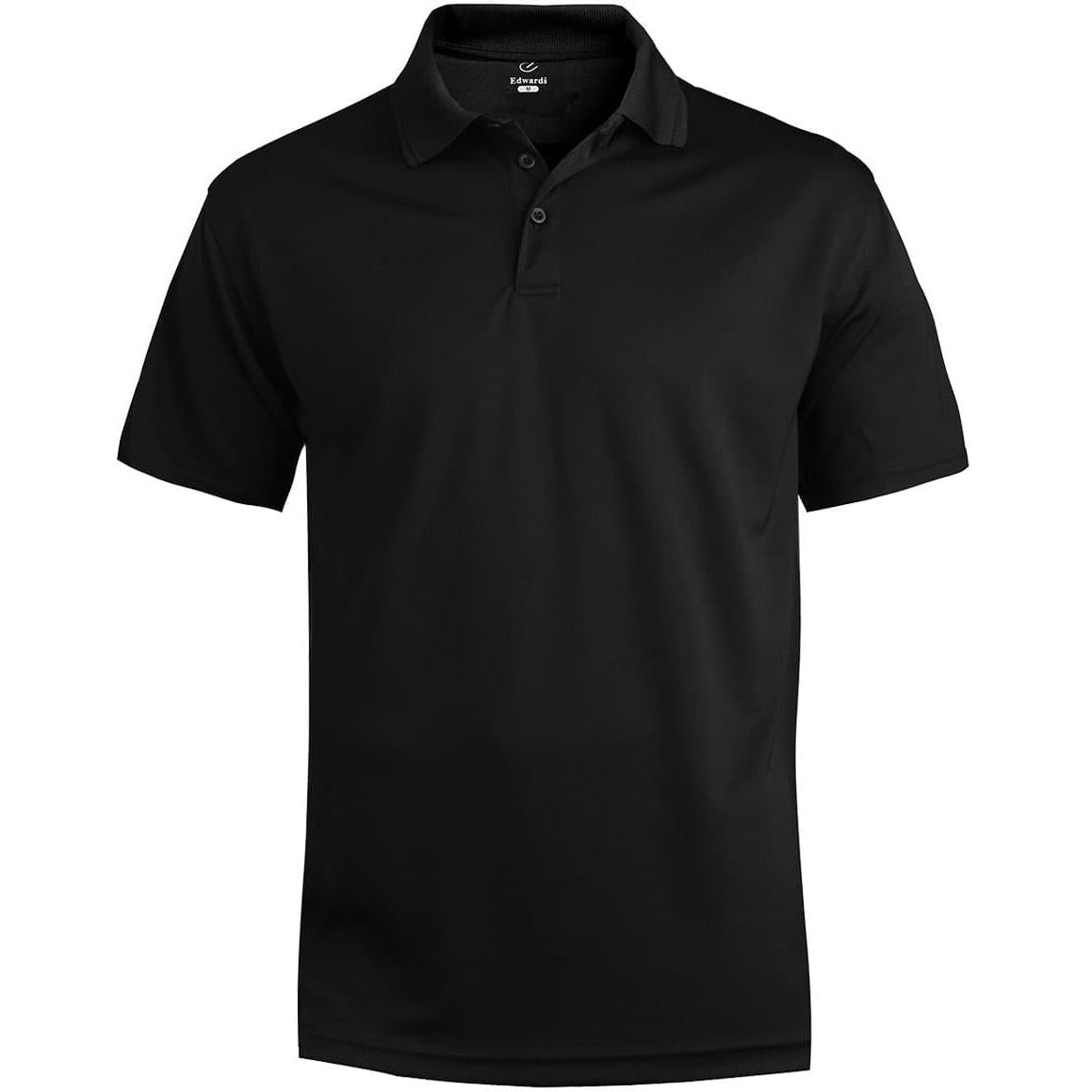 no-logo Edwards Performance Flat Knit Short Sleeve Polo