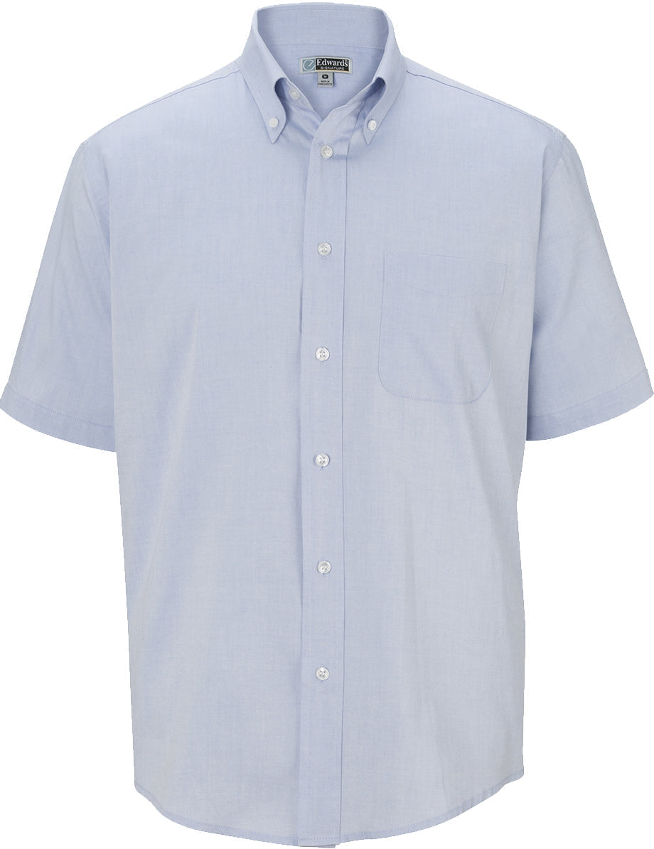 Edwards Pinpoint Oxford Shirt Short Sleeve 1925 with Custom Embroidery