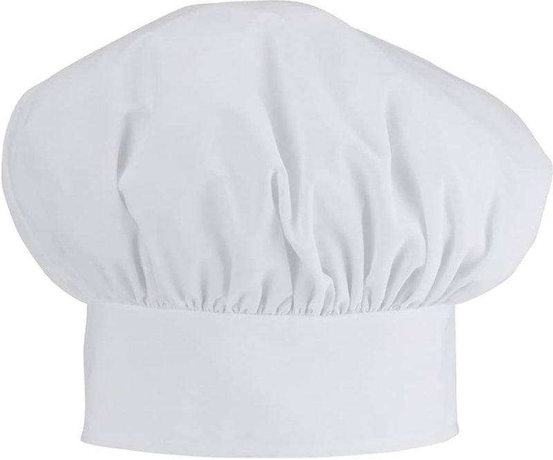 no-logo Edwards Poplin Chef Hat-CHEFS WEAR-Edwards-White-1 Size-Thread Logic 