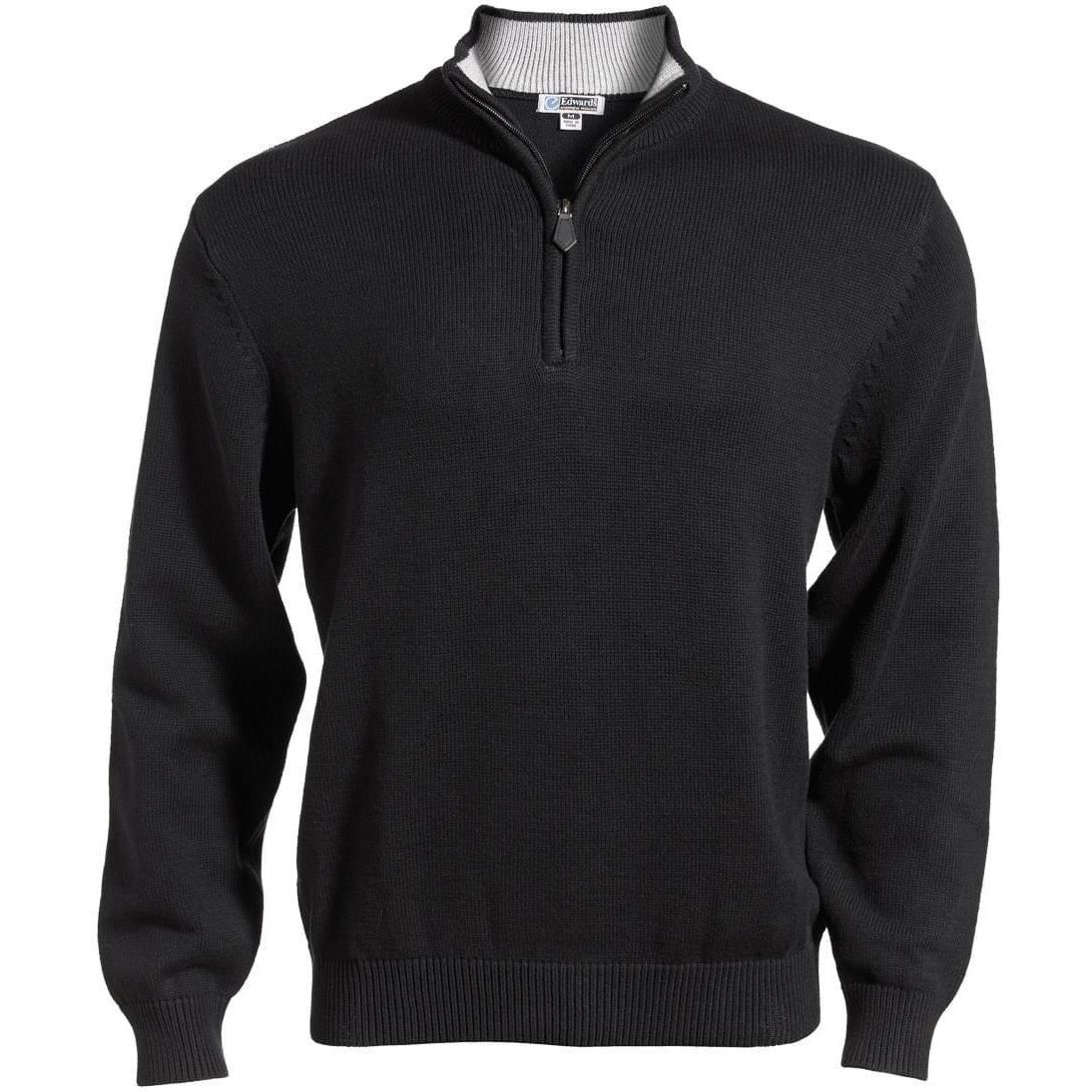 logo-left Edwards Quarter Zip Cotton Blend Sweater