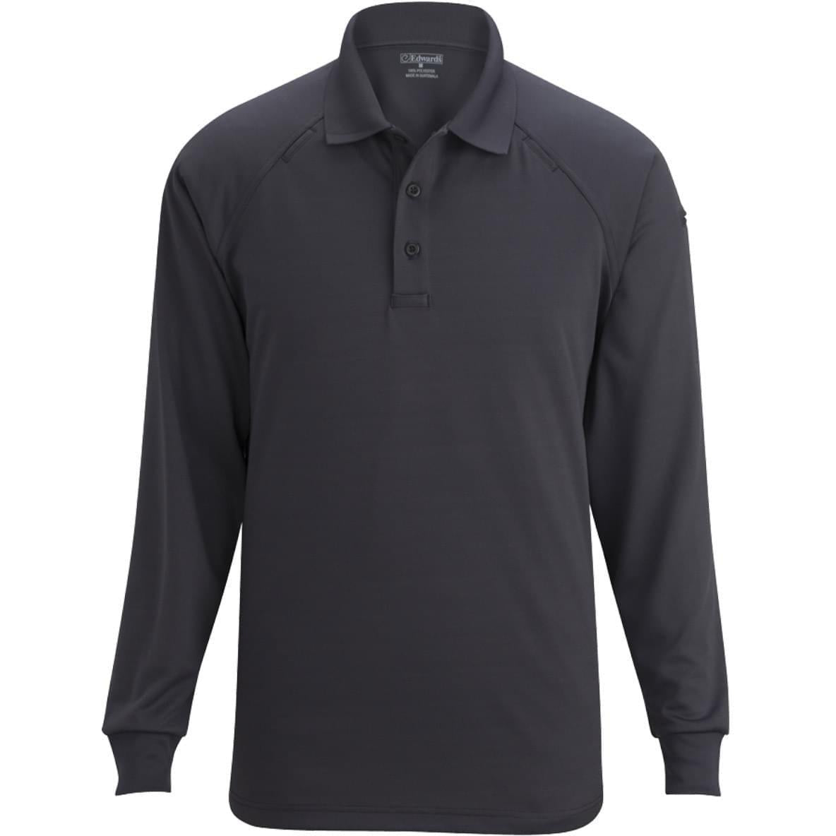 no-logo Edwards Unisex Tactical Snag Proof Long Sleeve Polo Shirt