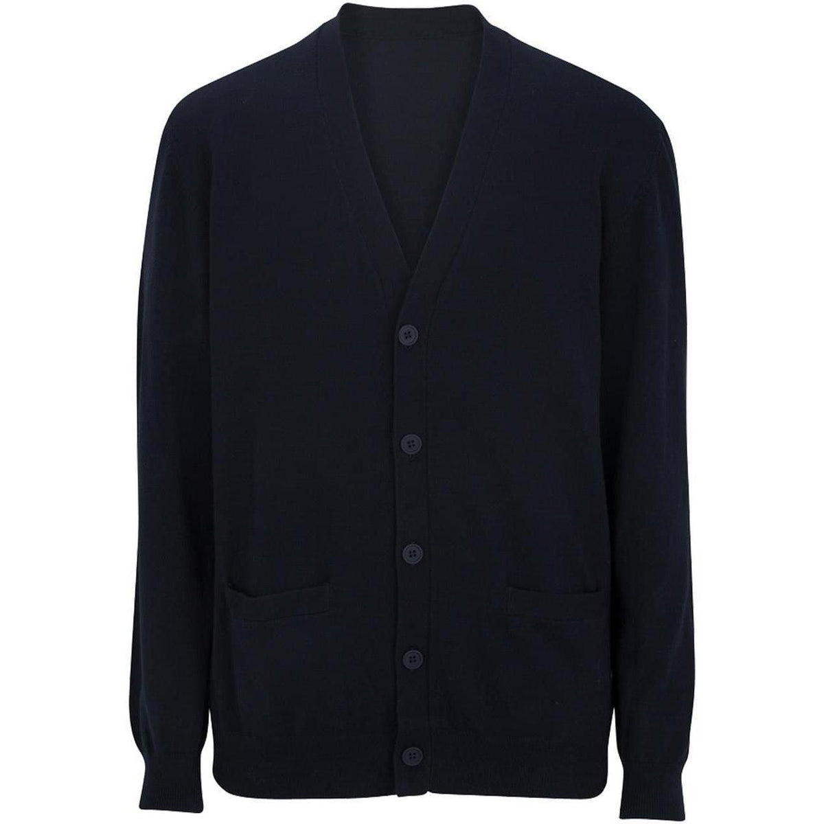 logo-left Edwards V Neck Cotton Blend Cardigan 2pockets