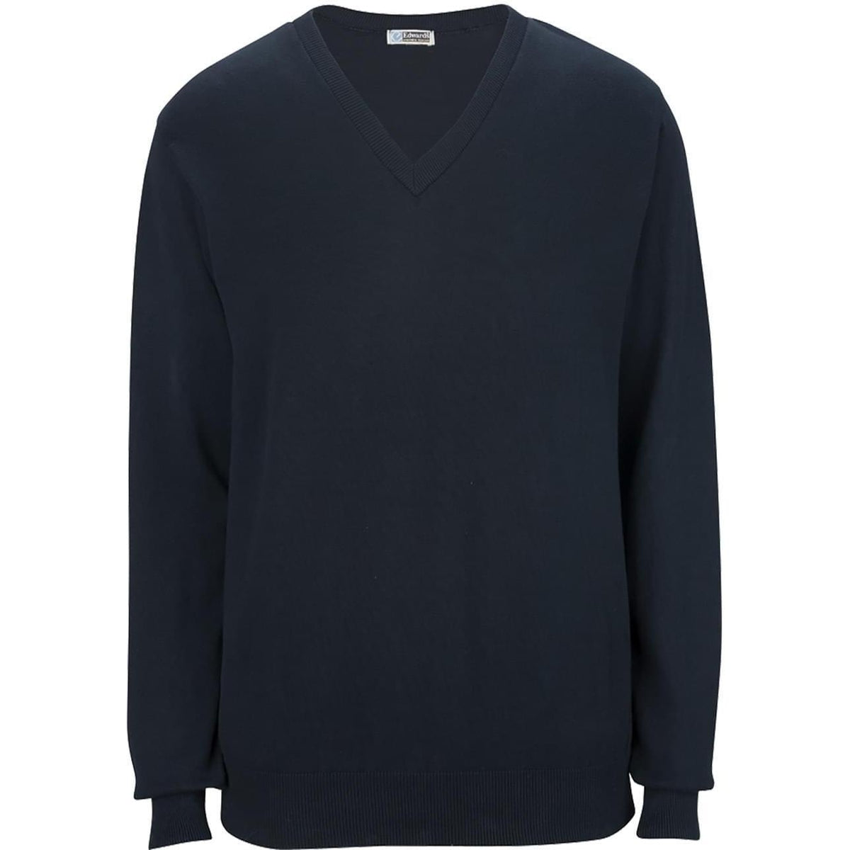logo-left Edwards V Neck Cotton Blend Sweater