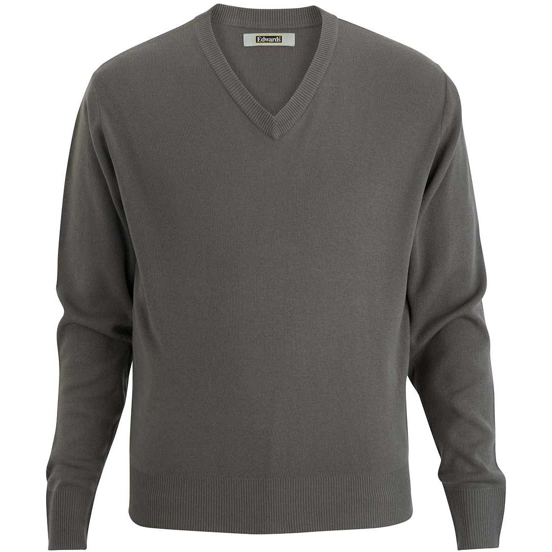 logo-left Edwards V Neck Sweater Interlock Acrylic