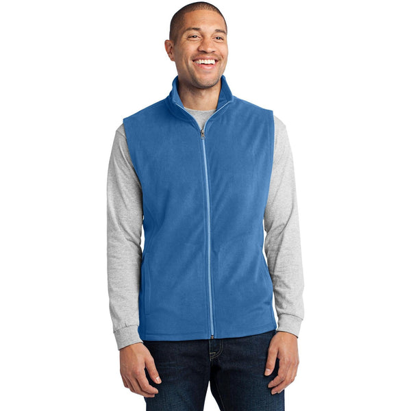 no-logo CLOSEOUT - Port Authority Microfleece Vest-Port Authority-Light Royal-XS-Thread Logic