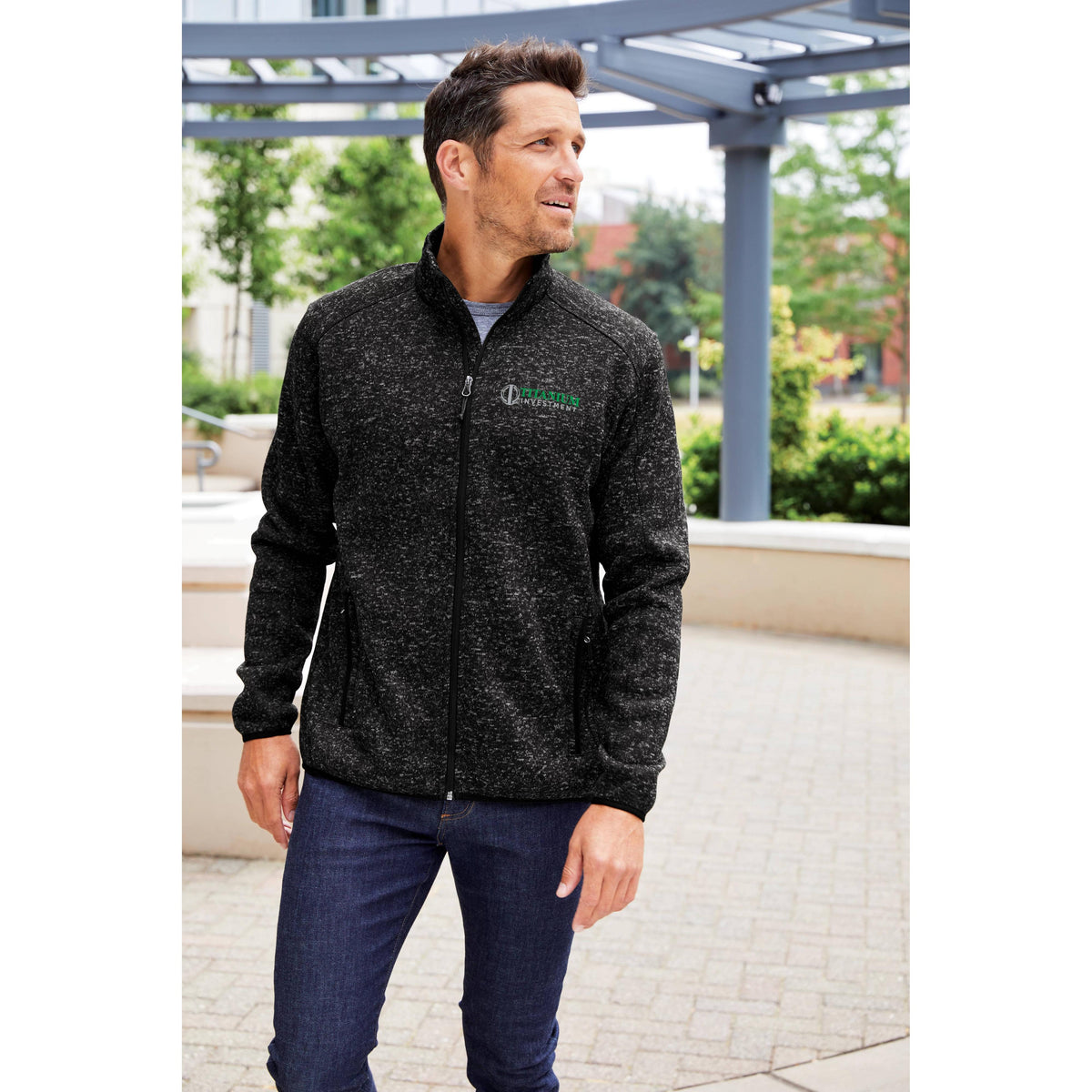 no-logo Port Authority Sweater Fleece Jacket-Regular-Port Authority-Thread Logic