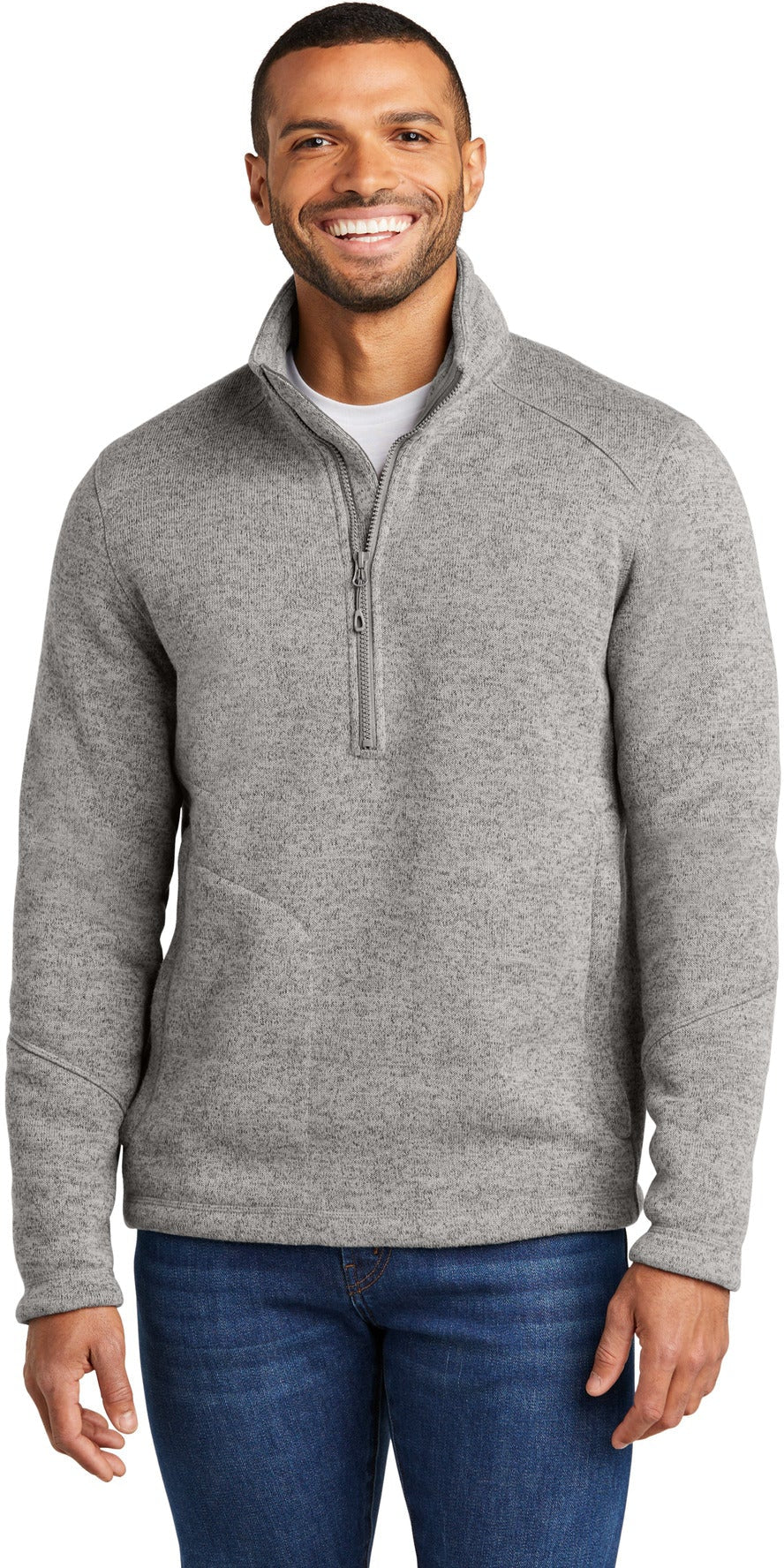 no-logo Port Authority Arc Sweater Fleece 1/4-Zip-Port Authority-Thread Logic