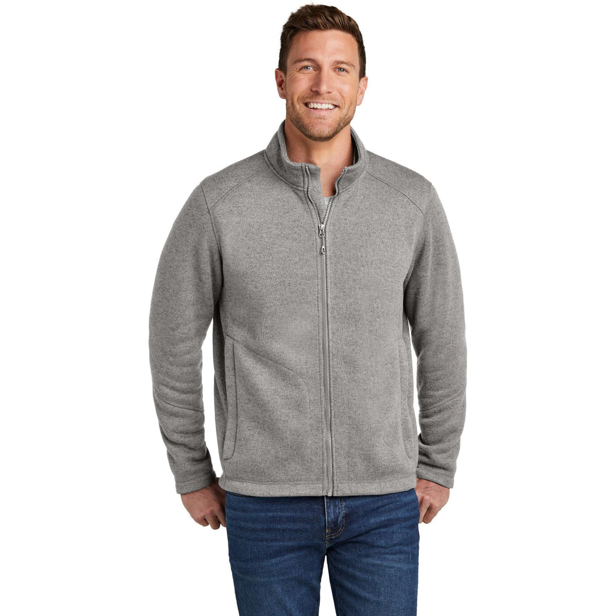 no-logo Port Authority Arc Sweater Fleece Jacket-Port Authority-Thread Logic