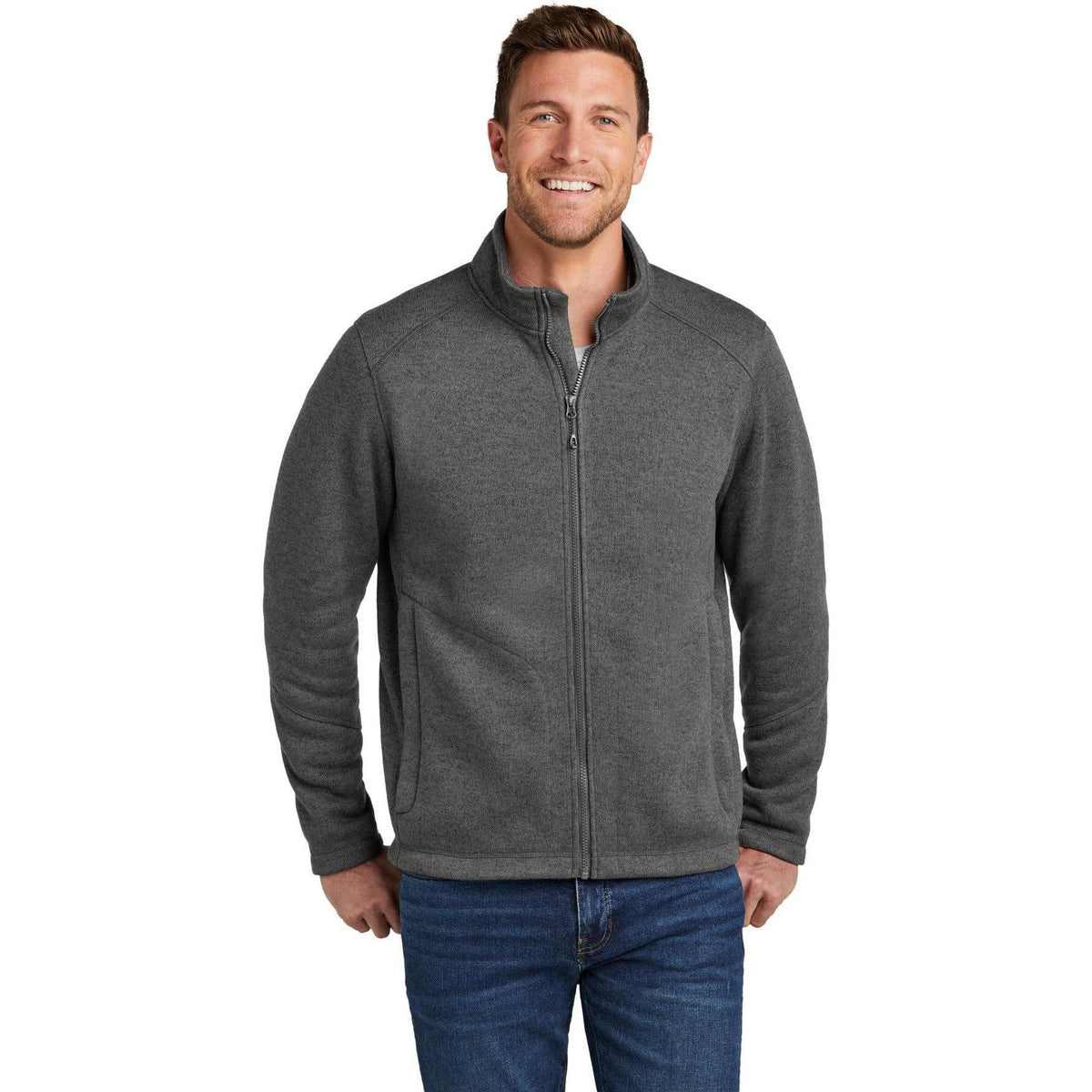 no-logo Port Authority Arc Sweater Fleece Jacket-Port Authority-Thread Logic