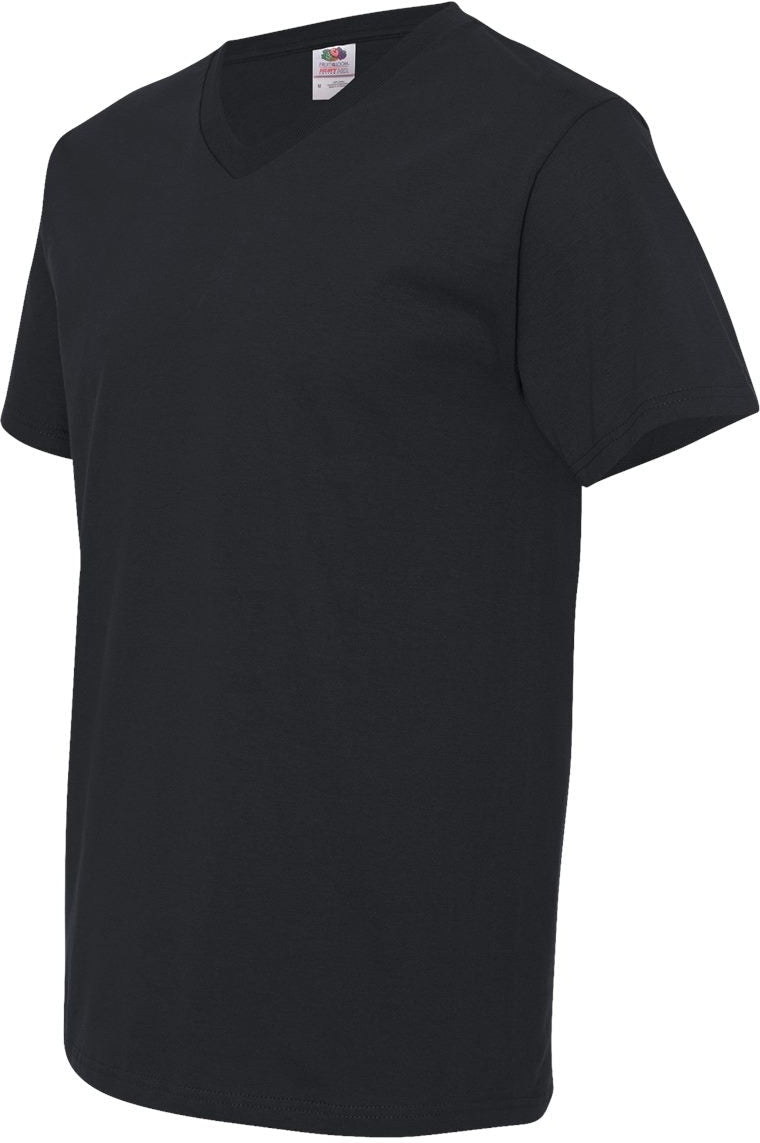 no-logo Fruit of the Loom HD Cotton V-Neck T-Shirt-Men's T Shirts-Fruit of the Loom-Thread Logic