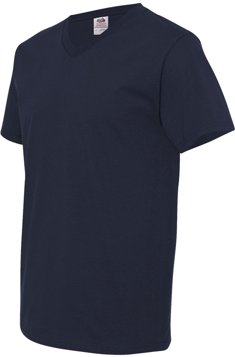 no-logo Fruit of the Loom HD Cotton V-Neck T-Shirt-Men's T Shirts-Fruit of the Loom-Thread Logic