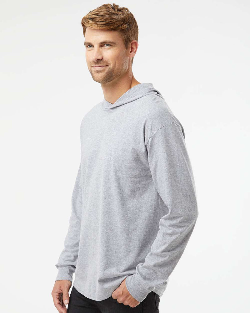 no-logo Fruit of the Loom HD Cotton™ Jersey Hooded T-Shirt-T-Shirts - Long Sleeve-Fruit of the Loom-Thread Logic
