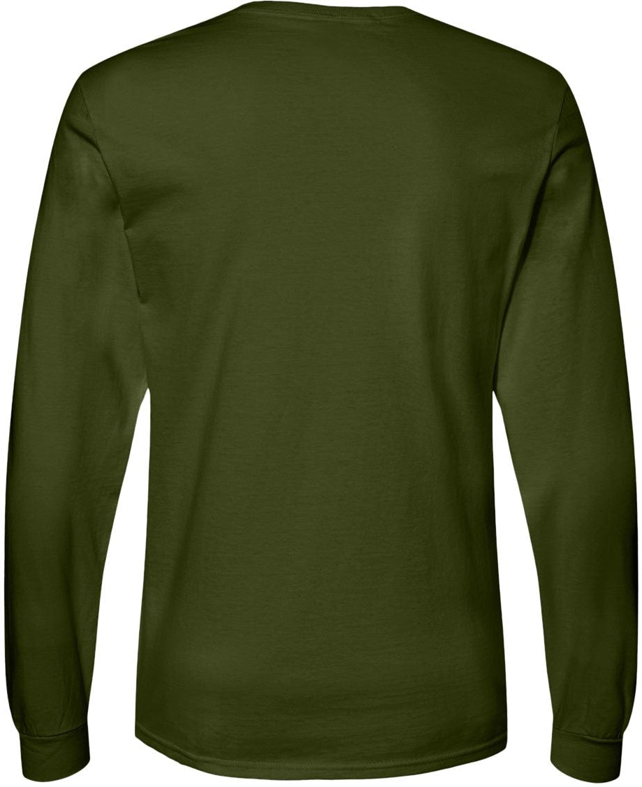 no-logo Fruit of the Loom Unisex Iconic Long Sleeve T-Shirt-T-Shirts - Long Sleeve-Fruit of the Loom-Thread Logic