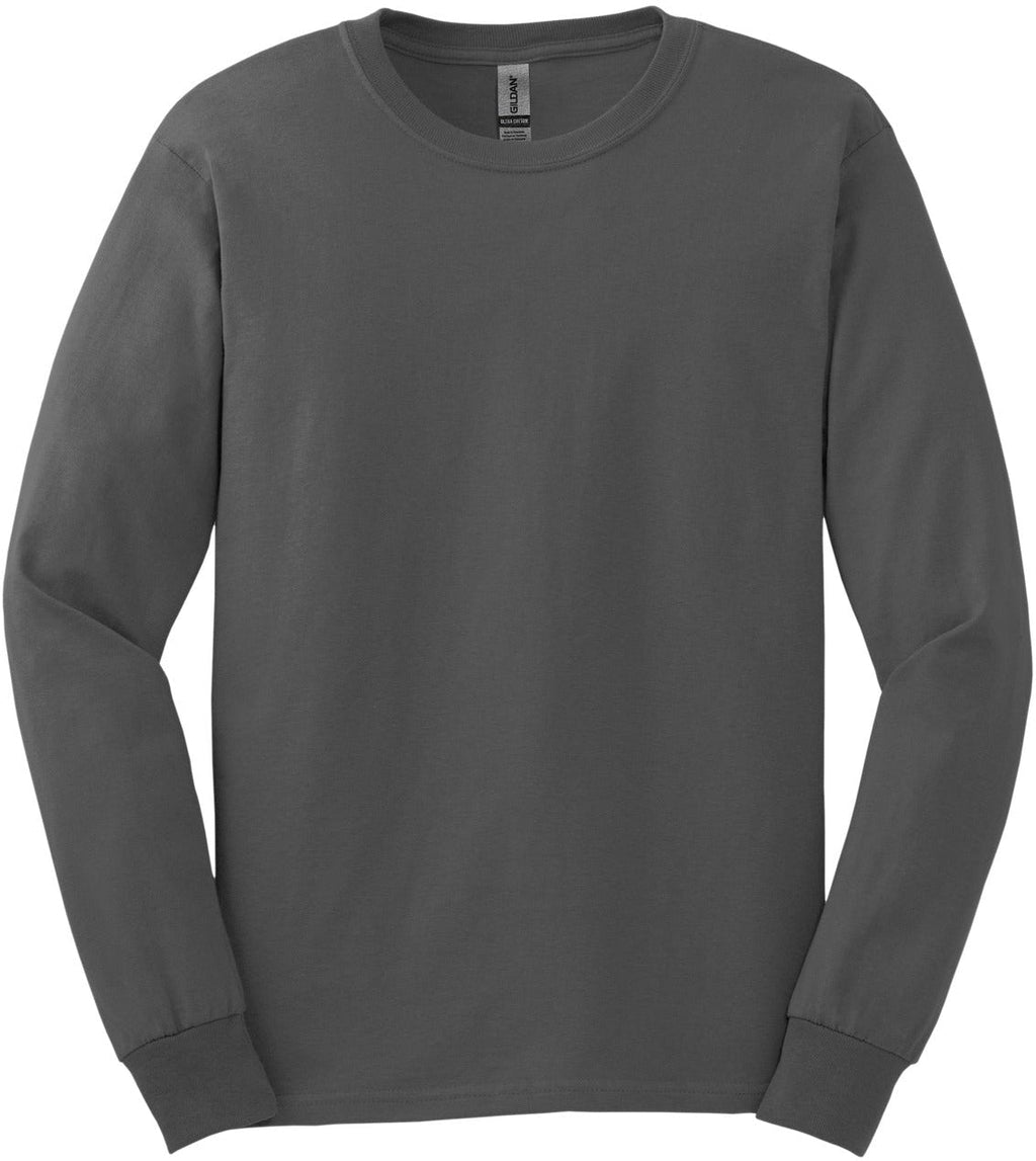 Gildan Men's Ultra Cotton Long Sleeve T-Shirt, 2-Pack, Style G2400, Navy & Charcoal, X-Large