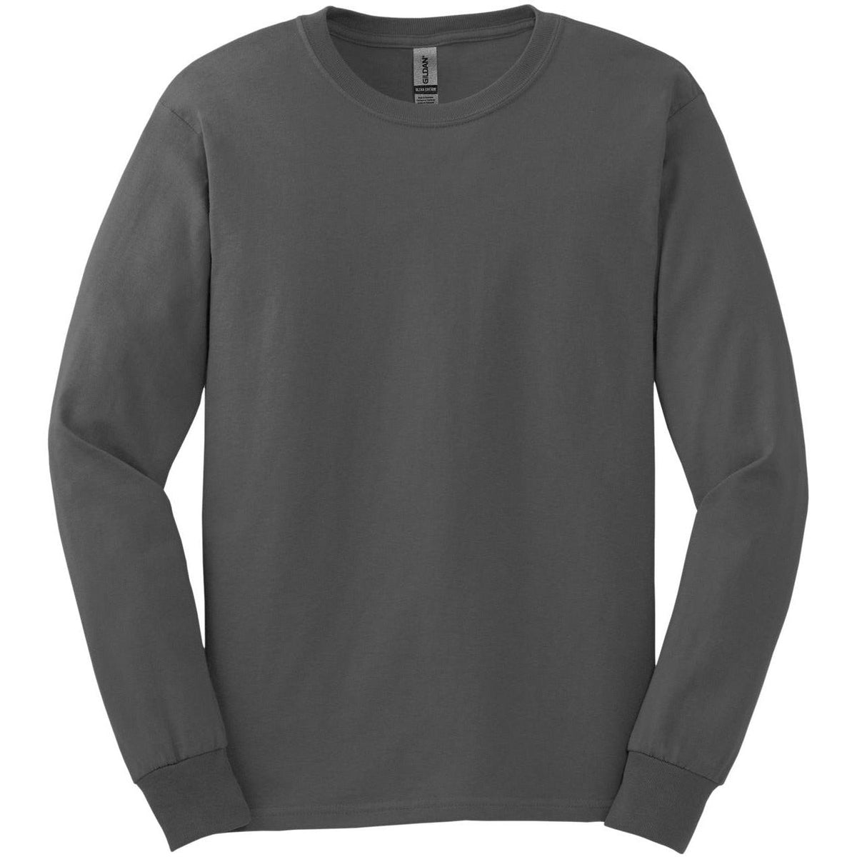no-logo Gildan Cotton Long Sleeve T-Shirt-Regular-Gildan-Charcoal-S-Thread Logic