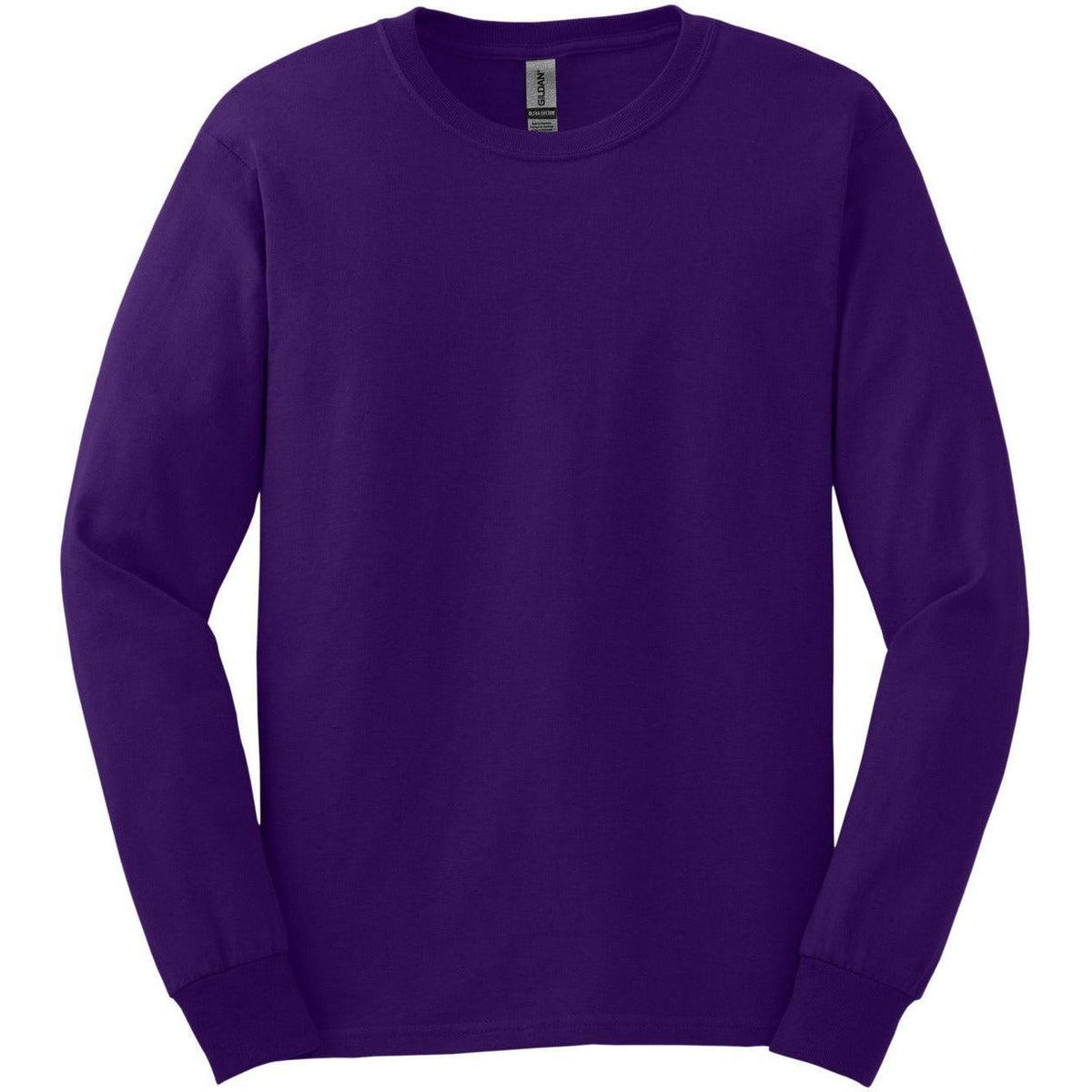 no-logo Gildan Cotton Long Sleeve T-Shirt-Regular-Gildan-Purple-S-Thread Logic