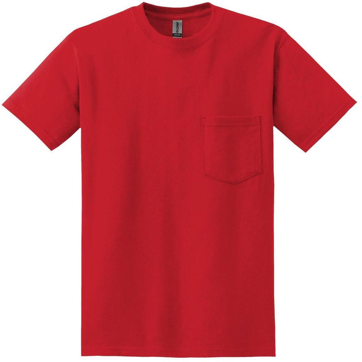 no-logo Gildan DryBlend 50/50 Pocket T-Shirt-Polos-Gildan-Red-S-Thread Logic