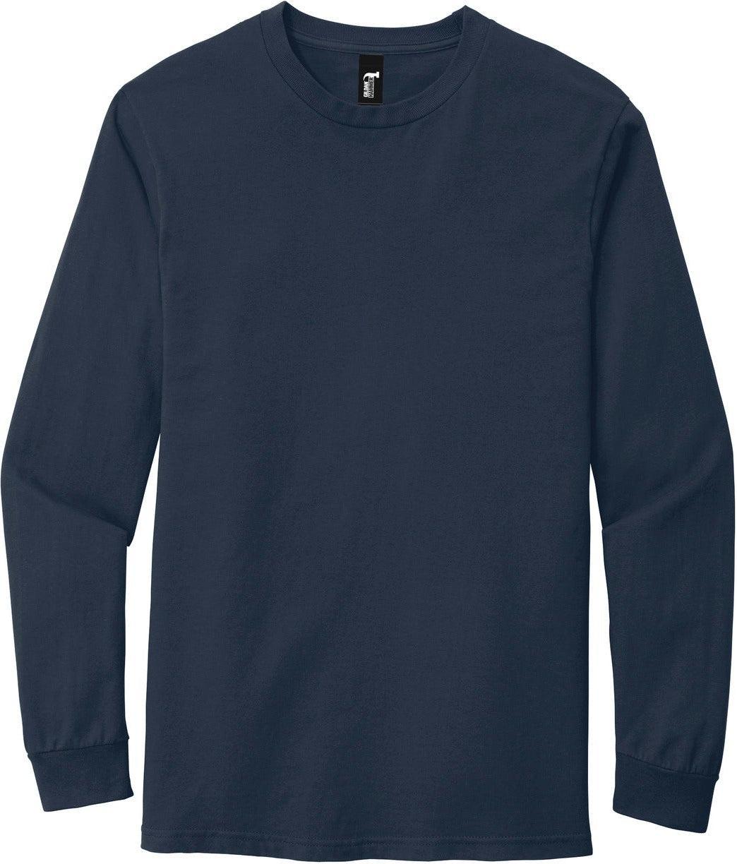 No-Logo CLOSEOUT - Gildan Hammer Long Sleeve T-Shirt-Regular-Gildan-Dark Navy-S-Thread Logic