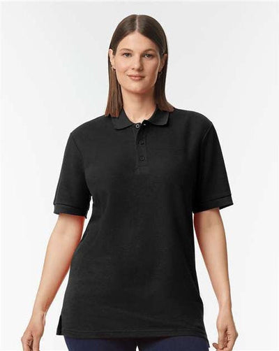 Gildan black polo shirt online